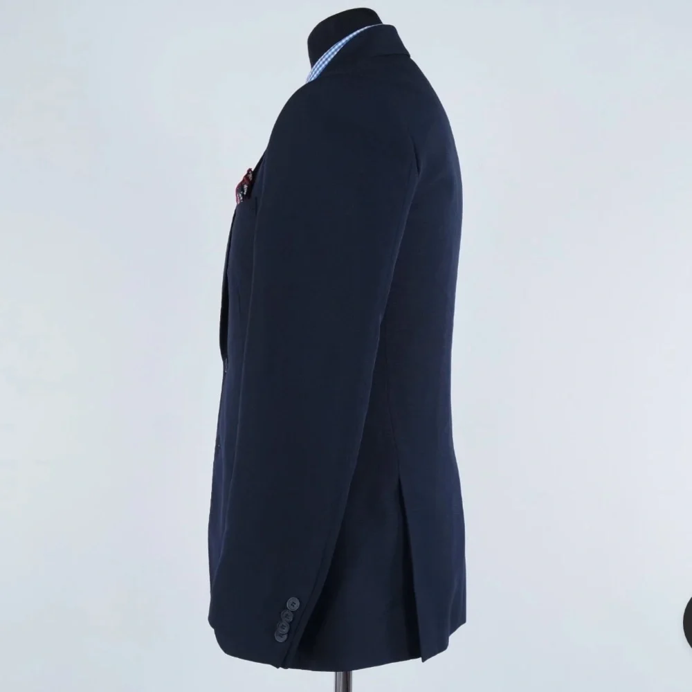 BRUNO BANANI MENS NAVY SPORT COAT Two-Button Blazer